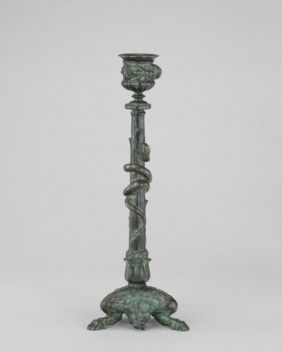Candlestick with Volubilis, Roots, and Fawn's Feet with a Serpent about the Stem