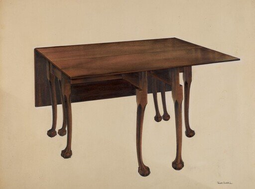 Gate-legged Table, Ball & Claw Feet