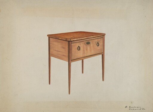 Table with Deep Drawer