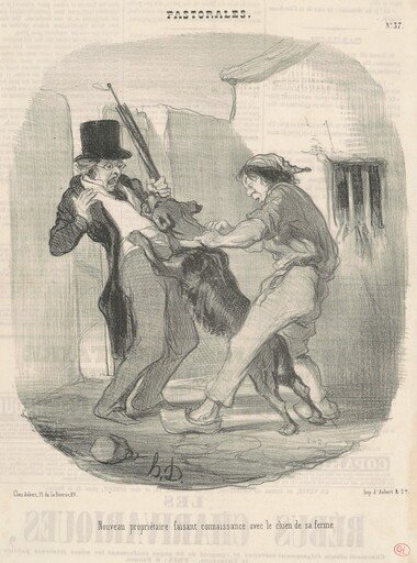 Nouveau propriètaire faisant connaissance avec le chien ...