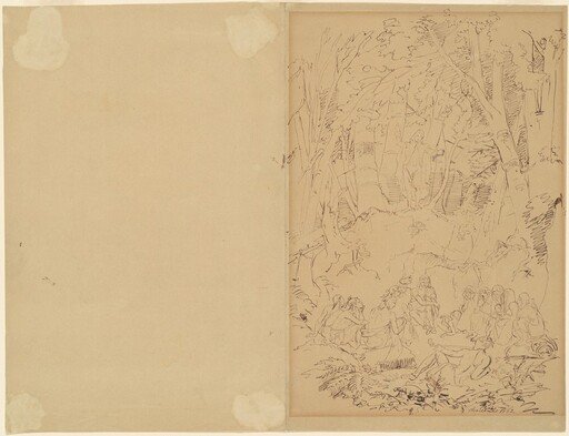 Eighteenth-Century Colonist Preaching to Indians