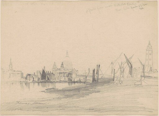 St. Paul's from Under Waterloo Bridge, Low Tide