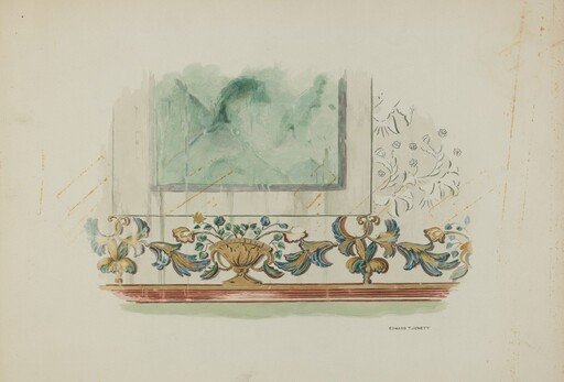 Detail, Painted Decoration on Sanctuary Wall