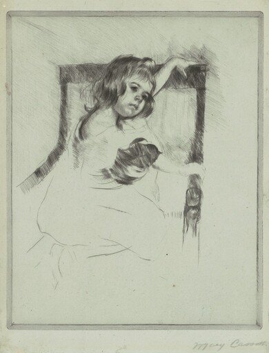 Kneeling in an Armchair