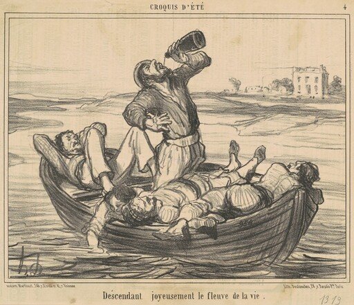 Descendant joyeusement le fleuve de la vie