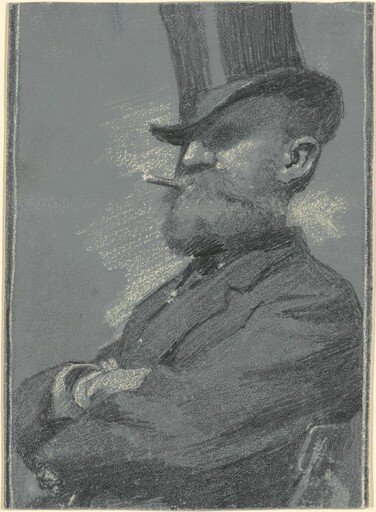Man in Top Hat, Smoking a Cigar