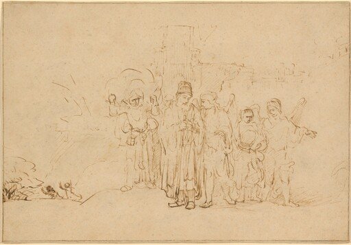 Lot and His Family Leaving Sodom