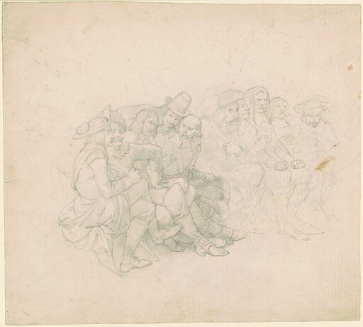 Men in Seventeenth-Century Costumes [recto]
