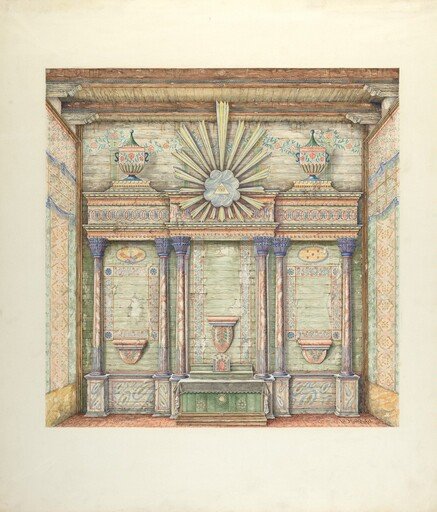 Decorations on Reredos and Sanctuary Walls