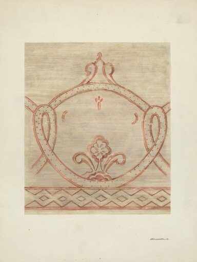 Wall Painting, Restoration Drawing from Reassembled Fragments