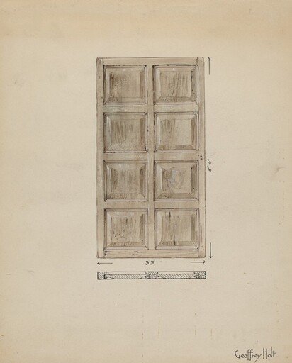 Old Paneled Door: Outside Door to Monastery