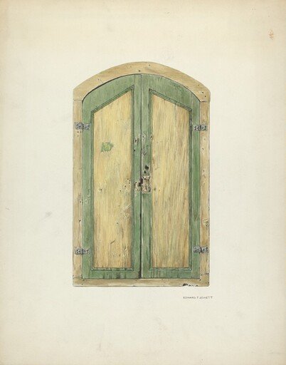 Painted Wooden Shutter