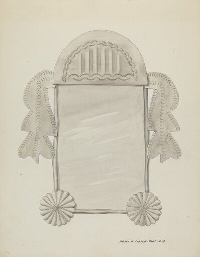 Small Tin Framed Mirror