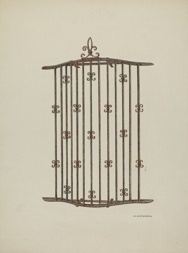 Iron Grille at Window: Restoration Drawing