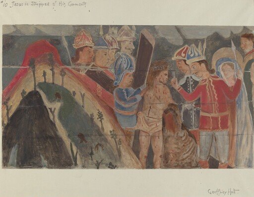Station of the Cross No. 10: "Jesus is Stripped of His Garments"
