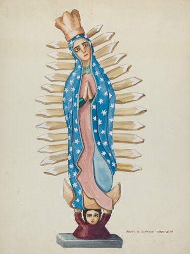 "Guadalupe" Wood Santo or Bulto