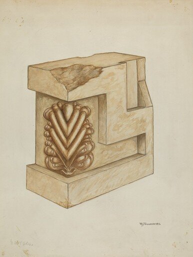 Fragment from Original Architrave of Mission Church Facade