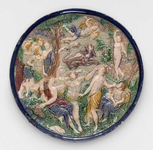 Round Plate with Perseus and Andromeda