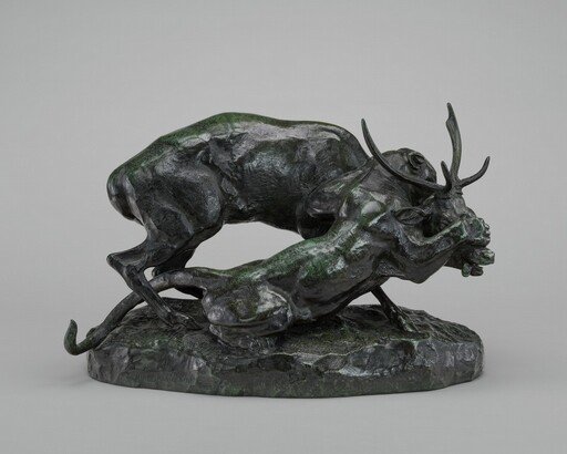 Panther Seizing a Stag