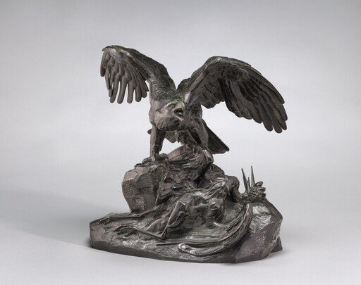 Eagle Holding a Heron