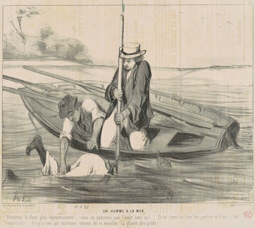Un homme a la mer