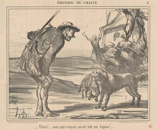Tiens! Moi, croyais avoir tué un lapin! ...