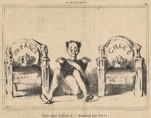 Entre deux fauteuils le ...monsieur par terre