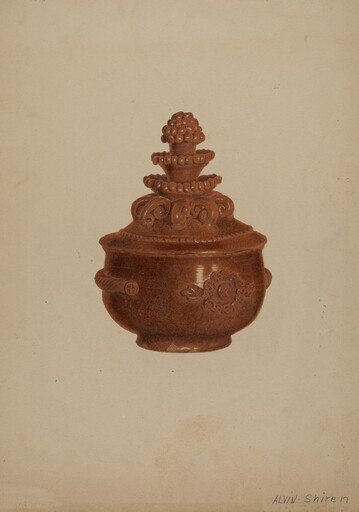 Pa. German Covered Bowl