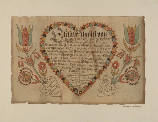 Pa. German Birth Certificate