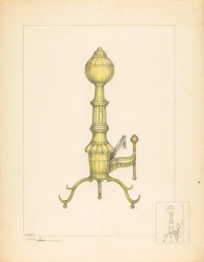 Brass Andiron