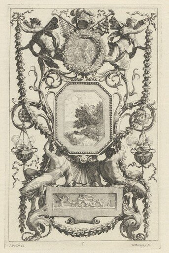 Ornamental Panel Surmounted by a Medallion with a Sacrifice