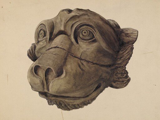 Cat Head Gargoyle