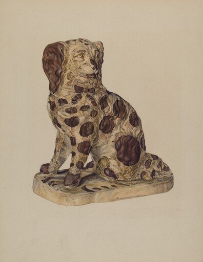 Ceramic Coach Dog