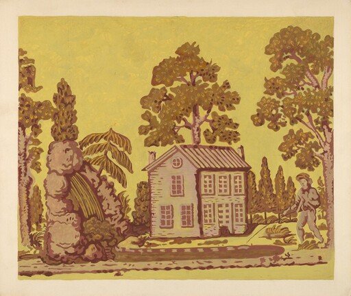 Wallpaper Used as Bandbox Covering