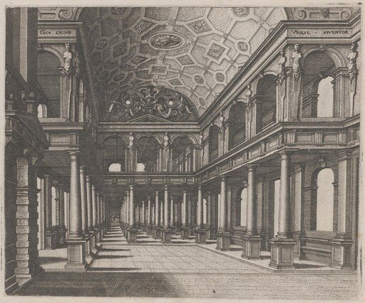 View into a Hall with Tuscan Columns