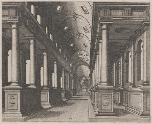Interior View of a Church with a Barrel Vault
