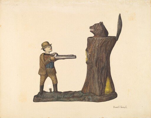 Toy Bank: "Teddy and the Bear"
