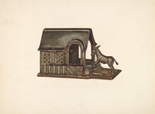 Toy Bank: Donkey and House