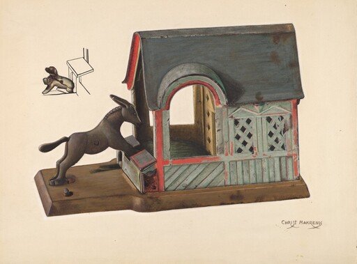 Toy Bank: Mule and Manger