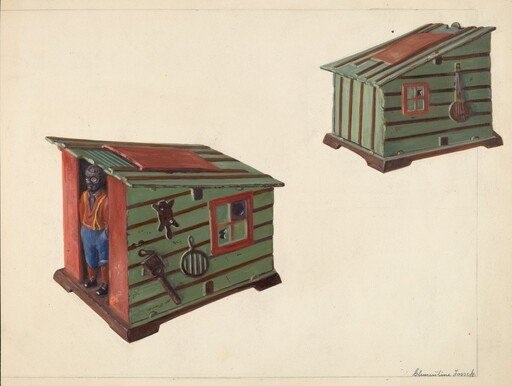 Bank: Toy Building with Figure