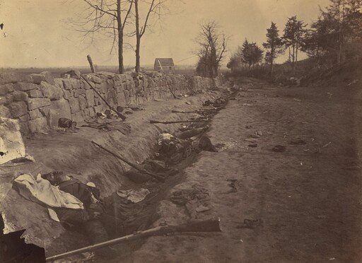 Stone Wall, Rear of Fredericksburg, with Rebel Dead