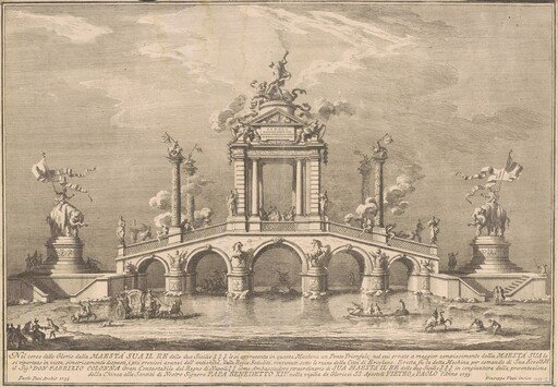 The Prima Macchina for the Chinea of 1755: A Triumphal Bridge with Antiquities from Herculaneum