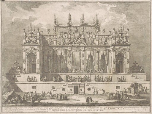 The Seconda Macchina for the Chinea of 1764: A  Magnificent Gallery Illuminated at Night