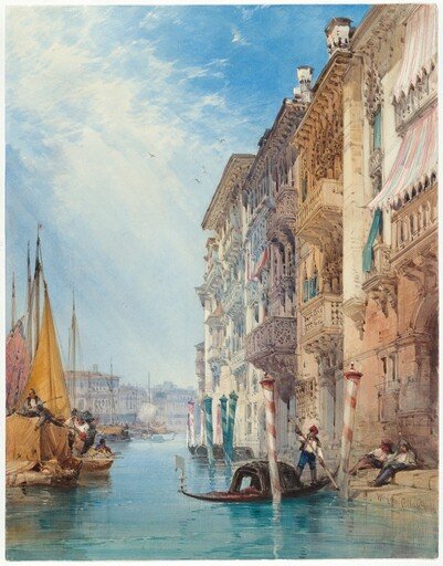 A Gondola on the Grand Canal, Venice