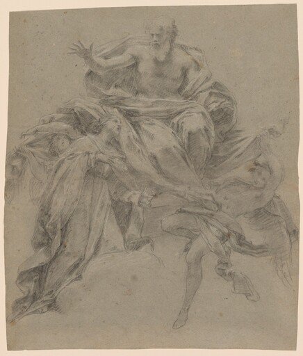 The Immaculate Conception with God the Father and Angels
