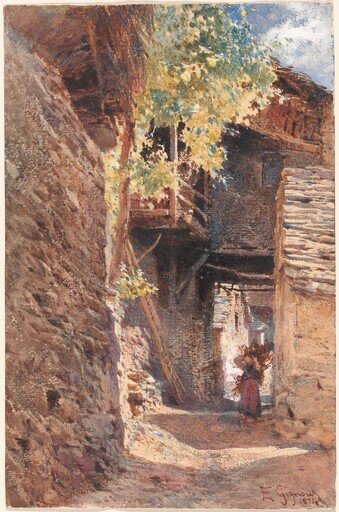 A Village Street in Northern Italy