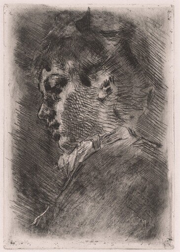 Portrait of a Young Woman in Profile