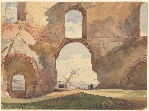 View through the Temple of Venus, Baia
