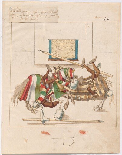 Mock Joust of War with Fixed Shields