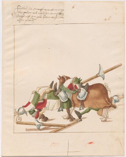 Mock Joust of War with Fixed Shields